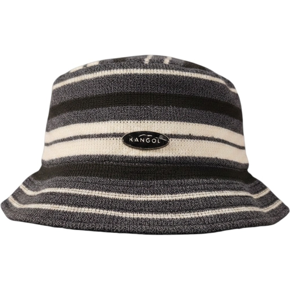 Vintage‎ 90s Y2K Hip Hop Unisex Kangol Striped Bucket Hat Made in Great Britain
